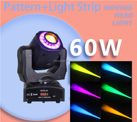 ZY 60W LED têtes mobiles Offres Spéciales 8 Gobos 8 modèles projecteur lumière éclairage de scène lumières de scène chaudes