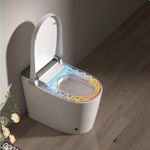 WC intelligent entièrement automatique avec chauffage du siège, certifié CE/CUPC/ETL, IPX4, WC intelligent à poser au sol, WC intelligent - Product Image 5