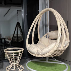 Silla Columpio de ratán para jardín al aire libre, de metal, con huevos - Product Image 5