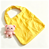 Nouveau design Sac de courses réutilisable en peluche en forme de cochon avec porte-clés cochon mignon en peluche – Vente en gros