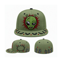 Gorras Vintage de Lujo Personalizadas con Logotipo de Perlas Bordadas en Toda la Superficie, Gorras Estructuradas de 6 Paneles con Visera Plana, Unisex