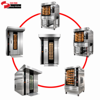 Four à rack industriel 5 10 15 16 32 64 plateaux, électrique, gaz, diesel, à air chaud, pour la cuisson du pain, des gâteaux et des pâtisseries, certifié CE ETL