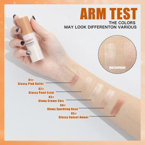 Barra Iluminadora en Crema Pastel con Brillo Rosa Personalizada, Iluminador en Polvo con Brillo, <span class=keywords><strong>Bronceador</strong></span>, Barra Iluminadora Corporal - Product Image 4
