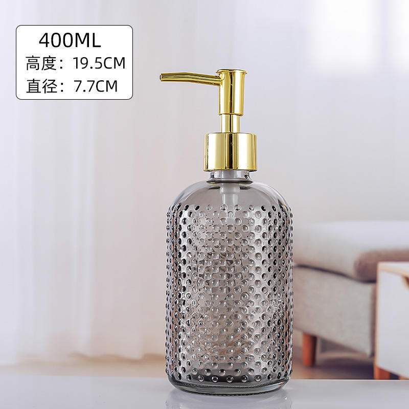 ขวดสีเทา + ปั๊มทอง