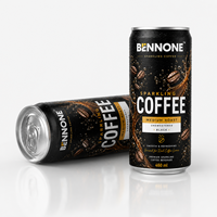 Latte aux noisettes en canette d'aluminium, boisson au café prête à boire, saveur riche de café torréfié, formule personnalisée disponible