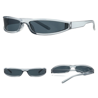 Lunettes de soleil rétro unisexes à monture carrée petite, légères, avec protection UV400 et monture intégrale