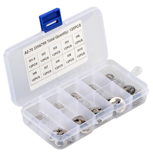 120ชิ้น M1.5 <span class=keywords><strong>M10</strong></span>พิเศษสแตนเลสแหวนเปิด304 <span class=keywords><strong>E</strong></span>-Shaped ชุดรวมตะขอ - Product Image 3