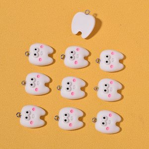 10 pcs/बैग दांत आकार आकर्षण रेसिन दांत के लिए लटकन गहने बनाने के लिए - Product Image 5