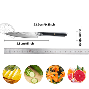 Couteau de cuisine utilitaire de 5 pouces VG10 Damas, couteau à éplucher les fruits avec manche G10, coffret cadeau premium, couteaux à découper les <span class=keywords><strong>légumes</strong></span> - Product Image 6