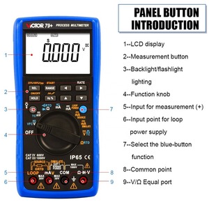 Vc 79+ Process Multimeter Resistance 400ohm Thermocouple Frequency 100hz Loop 24v Digital Calibrator - Product Image 3