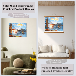 Kit de Pintura por Números en Lienzo, Diseño Rectangular Hecho a Mano, Impresión Digital de Paisajes, Arte de Ciudad, Puente, Paisaje Marino, DIY - Product Image 6