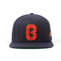 Gorras de Béisbol Personalizadas con Logotipo Bordado en 3D, 6 Paneles, Estructuradas, con Visera Plana, Letra B Apilada, OEM, ODM, Venta al Por Mayor, MOQ Bajo