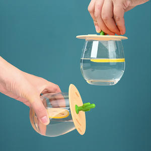 Couvercle de tasse en silicone ZYB317, universel, anti-poussière, anti-fuite, pour tasses en verre et en céramique, orange, bleu, rose - Product Image 1