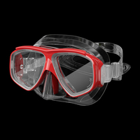 Équipement de plongée sous-marine professionnel Masque de plongée à double lentille avec verre trempé et silicone pour adultes