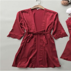 Fuente de productos para el comercio exterior transfronterizo: Conjunto de dos piezas de bata de dormir/pijama para mujer, estilo loungewear, para verano - Product Image 3