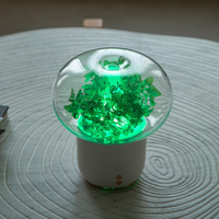 Humidifier Semprot Anti-kering Berkualitas Tinggi, Lampu Malam Aromaterapi Bunga Awet LED, Pemurni Minyak Esensial