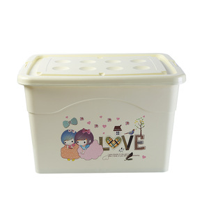 Boîte de rangement pour vêtements, rectangulaire, en plastique, scellée, avec roulettes, mobile, pour chambre à coucher, armoire - Product Image 4