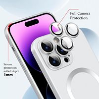 Coque de Téléphone Souple Givrée de Luxe en TPU Plaqué Magnétique pour Femme Brillant Métallique pour iPhone 15 14 Pro Max 16 17 Pro Max
