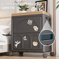 Armoire de rangement pliable avec roulettes et couvercle pour l'organisation de la maison, bacs de rangement avec couvercle et utilisation en boîte de jardin