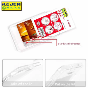 Porte-cartes d'identité clair porte-Badge robuste couvercle de protection de <span class=keywords><strong>carte</strong></span> en plastique protecteur de Badge Transparent étui de <span class=keywords><strong>carte</strong></span> de sécurité - Product Image 5