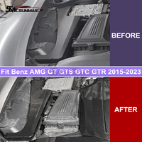 Kit complet de remplacement en carbone sec véritable pour compartiment moteur AMG GT GTS GTC GTR 2015-2023, couvercle de moteur, panneau latéral, accessoires de performance