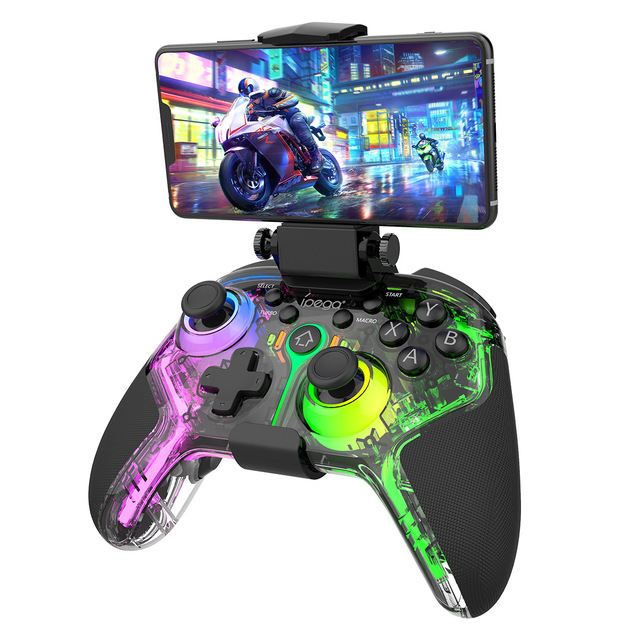 Wireless BT Gamepad Controller for for PC-Programmable Vibration Motion Sensing Six-axis Gyroscope Game Player
