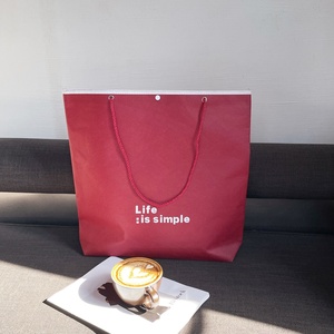 Sac fourre-tout non tissé grande capacité, sac de shopping laminé imperméable, sac non tissé coloré portable avec logo - Product Image 5