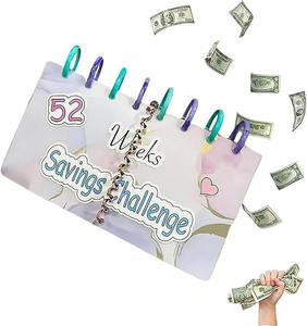 Nuevo diseño <span class=keywords><strong>52</strong></span> <span class=keywords><strong>semanas</strong></span> <span class=keywords><strong>ahorro</strong></span> desafío dinero <span class=keywords><strong>ahorro</strong></span> carpeta reutilizable presupuesto libro sobres con efectivo esmerilado cubierta dinero organizador - Product Image 5