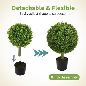 Novo Modelo Transfronteiriço 20260222 Plantas Artificiais de Buxo Folha de Milão Destacáveis com Design Removível para Jardim Interno/Externo - Product Image 4