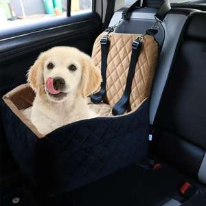Siège de voiture pour petit chien <span class=keywords><strong>avec</strong></span> poche de rangement - Siège surélevé pour animaux de compagnie détachable et lavable <span class=keywords><strong>avec</strong></span> <span class=keywords><strong>harnais</strong></span> de sécurité pour les voyages - Product Image 2