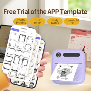 Imprimante photo thermique miniature portable de poche, compatible <span class=keywords><strong>Airprint</strong></span>, haute vitesse 200 dpi, cadeau pour enfants avec interface USB - Product Image 5