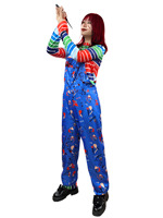 Costume de cosplay Chucky pour femmes, robe de poupée fantôme sexy pour Halloween, robe de clown pour adultes pour les carnavals et les événements d'horreur