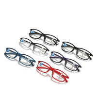 Lunettes de lecture progressives multifocales à monture carrée intégrale, légères, avec zoom automatique intelligent, double usage, anti-lumière bleue