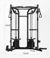 Équipement de gymnastique multifonctionnel à usage domestique Câble Crossover Power Cage Squat Rack Smith Machine Rack