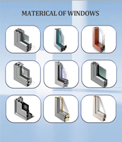 Ventana Corredera de Aluminio con Rotura de Puente Térmico, Certificación CE, Acristalamiento para Exteriores, Sala de Estar de Villa