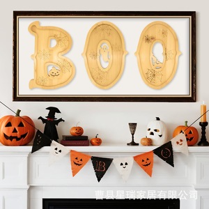 Bandeja de madera creativa con alfabeto, bandeja para Halloween, color madera natural, bandejas para servir para el aprendizaje del inglés para niños - Product Image 5