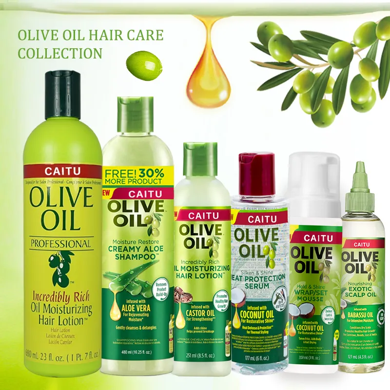 Factory Direct Supply Sulfat freies Olivenöl-Shampoo verhindert Haarausfall Keratin Haarwuchs Shampoo und Lotion