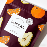 Aanpasbare, hersluitbare ROCCAL fruitprint staande pouch, food-grade, BPA-vrij, schokbestendig verpakkingsmateriaal voor noedels, ISO9001 gecertificeerd.