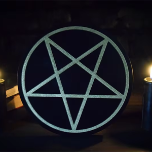 Personalizada madera brujería bruja Altar decoración pentagrama Círculo Mágico candelita <span class=keywords><strong>de</strong></span> madera portavelas ecológico pintado técnica - Product Image 4