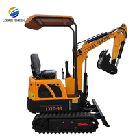 Mini-excavatrice LOONG SHEEN avec moteur certifié EPA, excavatrice compacte sur chenilles pour la construction et l'aménagement paysager