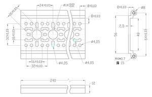 Riel de Canal Serie 3122 (9 Orificios, 240 mm de Longitud) Robot STEM REV WCP FTC FRC - Product Image 2