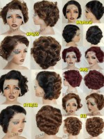 Perruque KEMY HAIR en cheveux humains naturels, sans colle, brun moyen, avec dentelle HD transparente, ondulations Finger Wave, cheveux indiens bruts, pour femmes noires