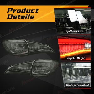 Feux arrière LED pour Toyota <span class=keywords><strong>Vios</strong></span> 2018 <span class=keywords><strong>2019</strong></span> 2020 2021 2022 2023, ensemble de feux arrière, noir fumé/blanc clair - Product Image 3