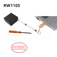 RUIWOR RW1105 Boîte de tirage rétractable antivol pour sèche-cheveux Clé USB Cordon rétractable de sécurité pour câble rétractable au détail
