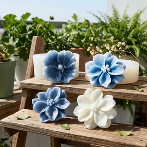 Moule en silicone à motifs floraux variés <span class=keywords><strong>pour</strong></span> la fabrication de résine, d'aromathérapie, de plâtre, de décorations d'intérieur, de chocolat, de <span class=keywords><strong>fondant</strong></span>, de bougies en forme de rose - Product Image 5
