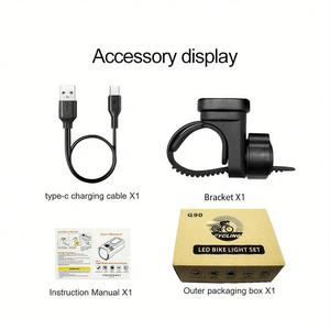 Luce Anteriore <span class=keywords><strong>Ricaricabile</strong></span> per Bicicletta Jayhwan <span class=keywords><strong>Torcia</strong></span> da Ciclismo Notturno con Funzione Antipioggia Luce per Mountain Bike - Product Image 5