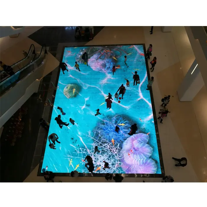 Standı 3D çıplak Led duvar paneller ekran P3.91 interaktif dijital karo duvar dans oyunu Video sahne dans kat için