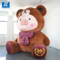 Personnage de dessin animé cochon gonflable floqué sur mesure, animal gonflable géant pour la décoration de centres commerciaux et de fêtes
