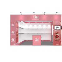 Stand d'exposition portable rétroéclairé, pliable et modulaire, en aluminium SEG 20x20, avec impression personnalisée sur tissu, pour présentoirs publicitaires