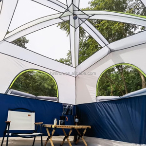 Tente de <span class=keywords><strong>camping</strong></span> familiale double couche, imperméable et coupe-vent, facile à monter, avec 1 porte en maille, 5 grandes fenêtres en maille, pour 6 personnes, vente en gros - Product Image 6